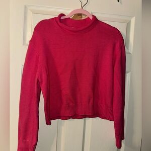 Copper Key Vibrant Pink Turtleneck Sweater